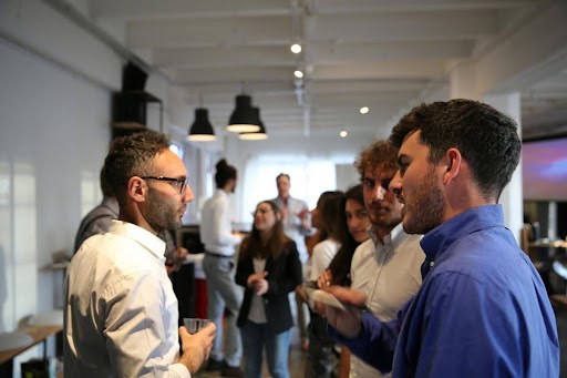 Small Business Owners Networking at a Colorado Springs Event